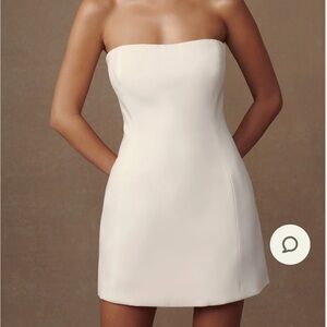 Neeka
Strapless Bow Back Mini Dress - White